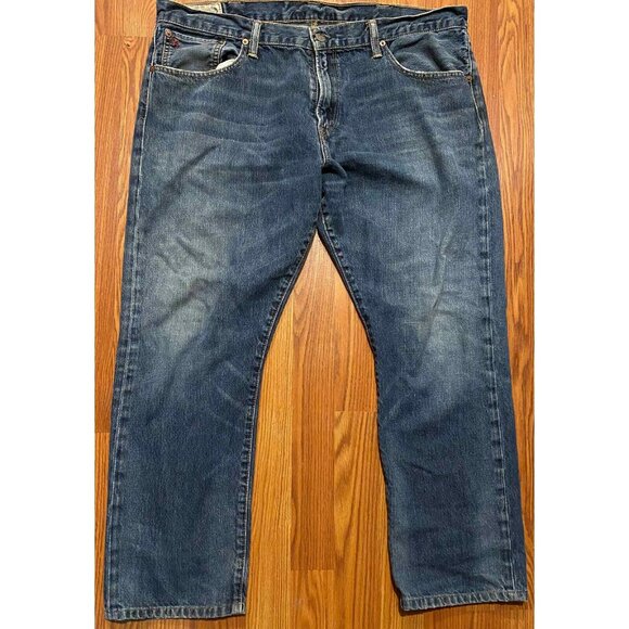 Polo Ralph Lauren Authentic Dungarees Jeans Mens 38x30 Denim Pants Straight - Picture 1 of 8